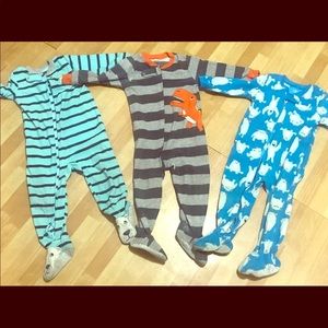 Lot of 3 Fleece Carters Onesie 2T Comfty